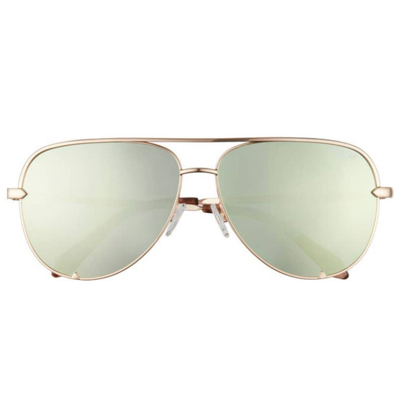 Rare Quay Australia High Key Rose Mint Polarized Aviator Sunglasses - Picture 1 of 11